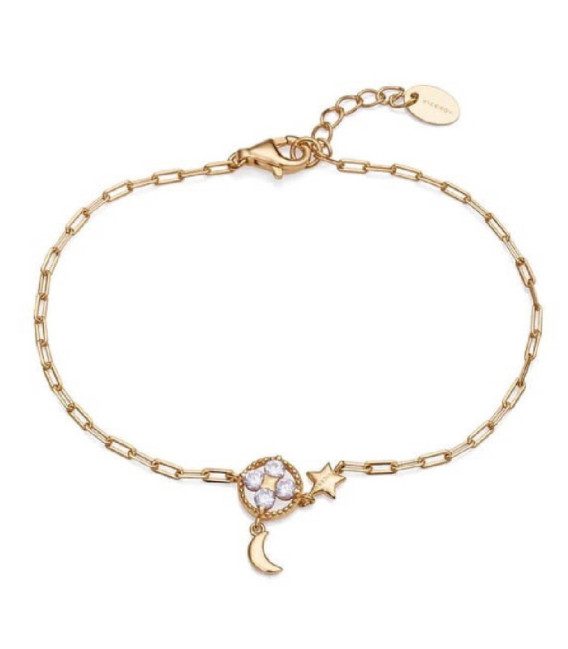 Pulsera Luna y Estrella Plata Dorada VICEROY FASHION - 13140P100-30