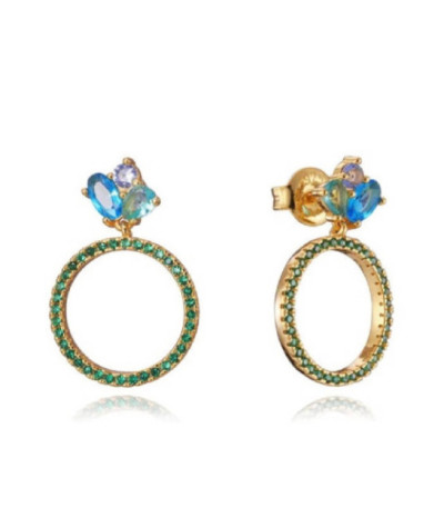 Pendientes Plata Dorada ELEGANT VICEROY FASHION - 13143E000-33