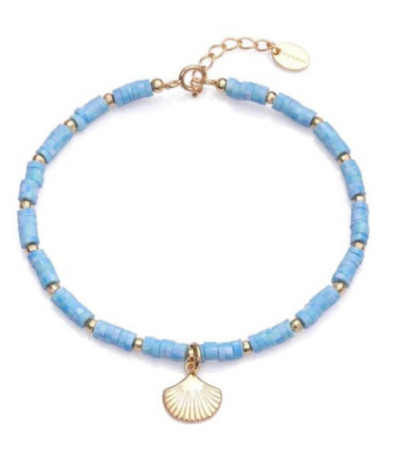 PULSERA AZUL CONCHA PLATA DORADA VICEROY FASHION - 13145P100-43