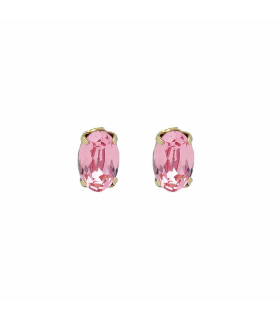 PENDIENTES MINI OVAL LIGHT ROSÉ VICTORIA CRUZ - A4515-26DT