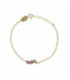 PULSERA DORADA MULTICOLOR VICTORIA CRUZ - A4457-MDP