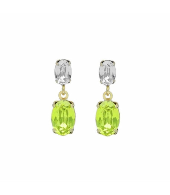 PENDIENTES DOBLE VERDE VICTORIA CRUZ - A4511-27DA