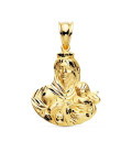 Medalla Oro 18K Virgen del Carmen 24MM Silueta