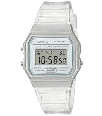 RELOJ TRANSPARENTE F-91WS CASIO COLLECTION - F-91WS-7EF