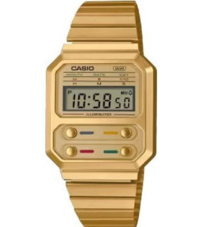 RELOJ UNISEX DORADO TRIBUTE ALIEN CASIO - A100WEG-9AEF