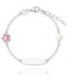 PULSERA ESCLAVA BEBÉ FLOR ROSA - 115571