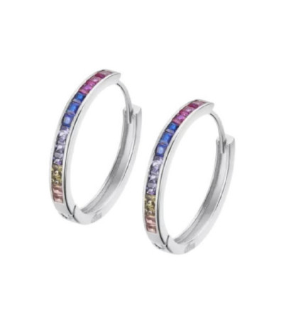 Pendientes Aro Multicolor Mujer LOTUS SILVER - LP3396-4/7