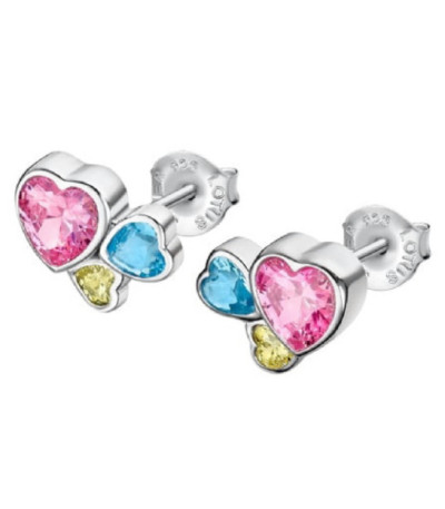 PENDIENTES CORAZONES MULTICOLOR LOTUS SILVER - LP3525-4/1