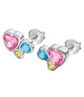 PENDIENTES CORAZONES MULTICOLOR LOTUS SILVER - LP3525-4/1
