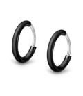 Pendientes Aro Acero IP Negro 14mm Mens Earrings LOTUS STYLE - LS2174-4/3