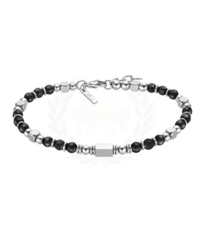 PULSERA CABALLERO ACERO BOLAS NEGRAS LOTUS STYLE - LS2308-2/1