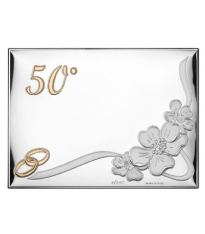 Placa Conmemorativa Flores 50 Aniversario - Bodas de Oro - EV9075/13C