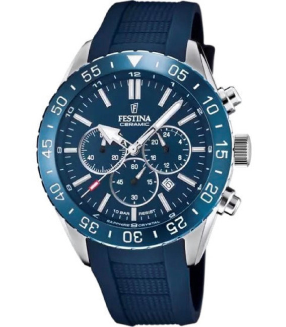 RELOJ HOMBRE CHRONO CERAMICA AZUL FESTINA - F20515/1