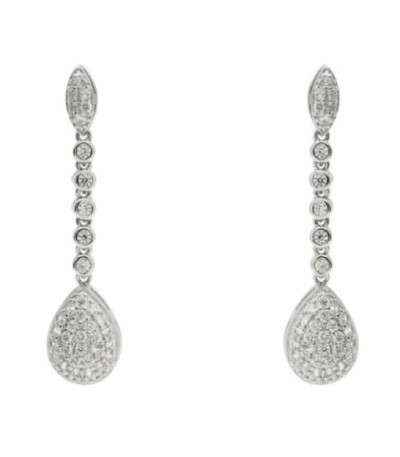 Pendientes Novia Swarovski diseño colgante LINEARGENT - 10355-A