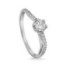 Anillo solitario diseño fino con circonitas LINEARGENT - 12301-R