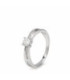 Anillo solitario diseño diagonal motivo de cuarzo adamantino LINEARGENT - 13745-R