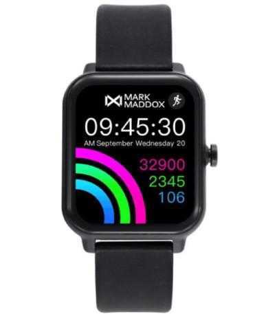 Reloj Smart de policarbonato y correa de silicona color negro MARK MADDOX - HS2001-50