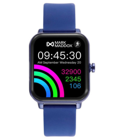 Reloj Smart de policarbonato y correa de silicona color azul MARK MADDOX - HS2001-30