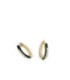 Aros dorados pequeños esmalte negro y línea de circonitas centrales LINEARGENT - 18822-N-A
