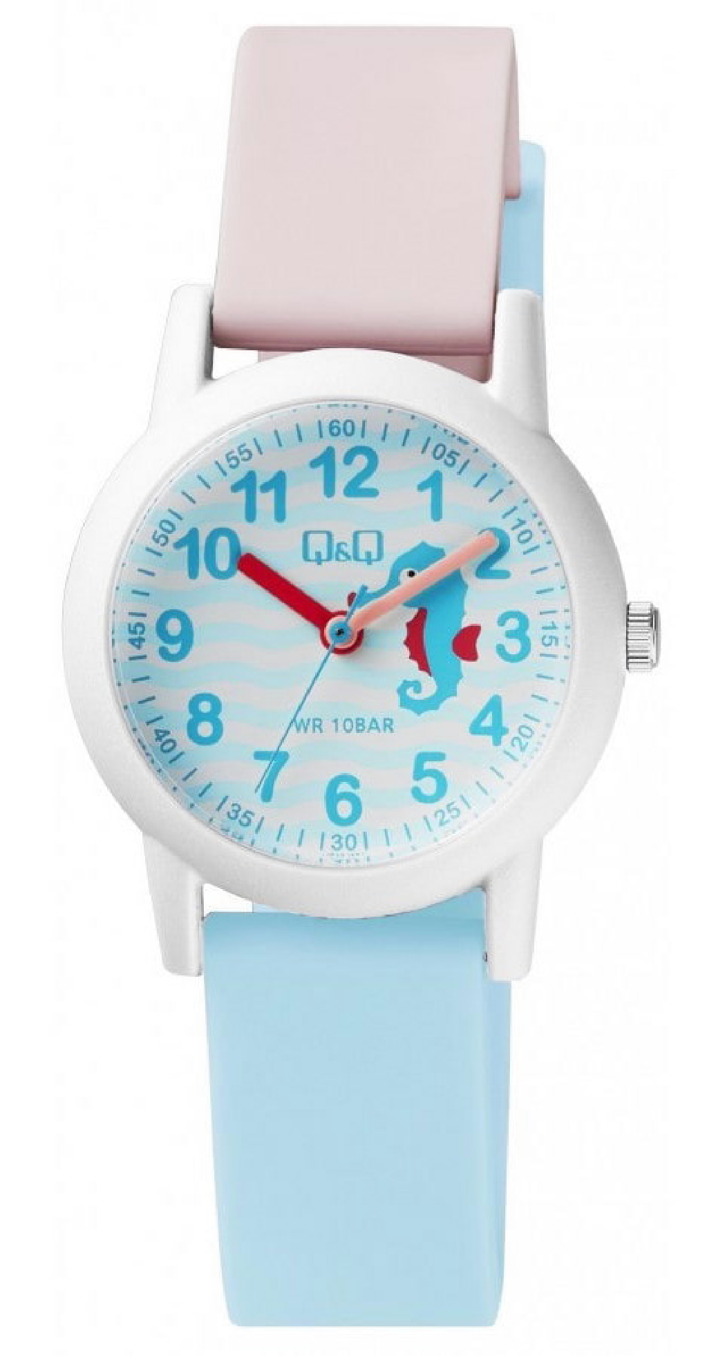 Reloj Infantil Para Niño Q & Q Análogo Peces Vs49j007Y