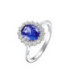 Sortija Oval Piedra Azul n12 LOTUS SILVER - LP3459-3/112