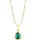 Cadena Dorada y Colgante Piedra Verde LOTUS SILVER - LP3563-1/5