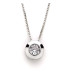 CADENA + CHATÓN 5MM DE ORO BLANCO 18K