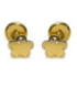 PENDIENTES ORO 18K BICOLOR FLOR 5MM - 3040