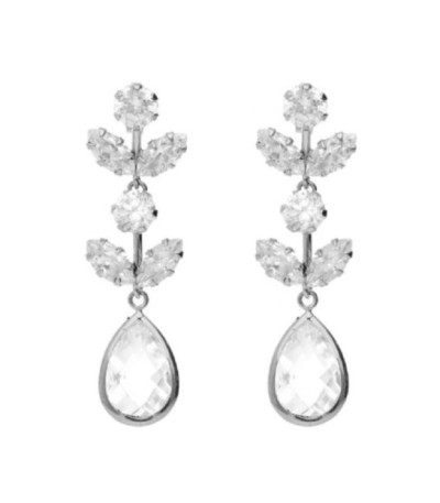 Pendientes de Novia de Oro Blanco 18K - 7371