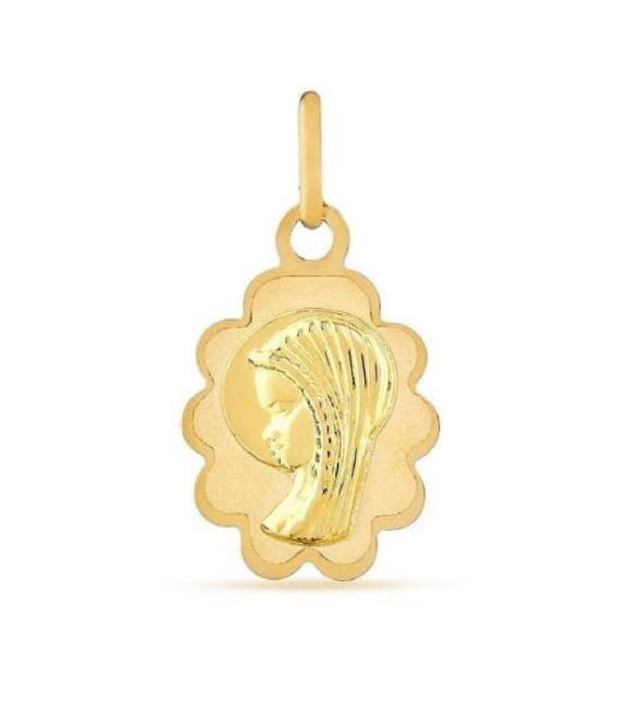 Medalla Oro 18K de Virgen Niña - 6461
