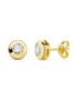 Pendientes Chatón de Oro 18K con Circonitas de 4mm - 8400-4