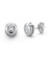 Pendientes Chatón de Oro Blanco 18K con Circonitas de 4mm - 8400-4