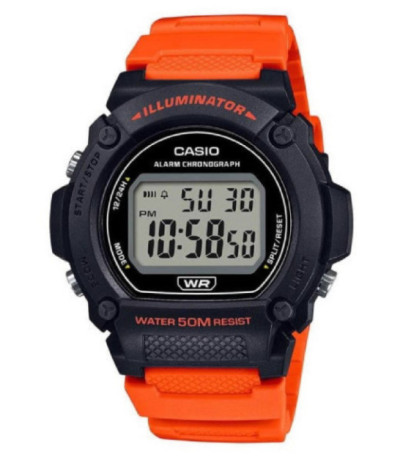 Reloj Digital CASIO correa naranja - W-219H-4AVEF