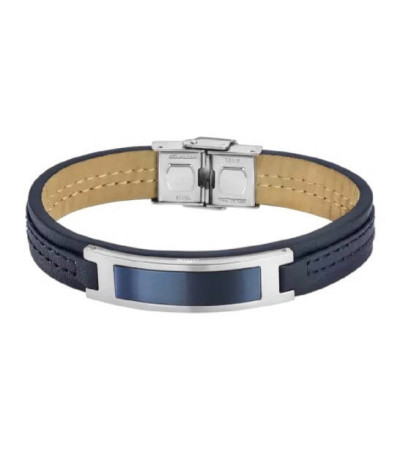 Pulsera Hombre Acero y Cuero Azul LOTUS STYLE - LS1808-2/3