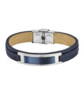 Pulsera Hombre Acero y Cuero Azul LOTUS STYLE - LS1808-2/3