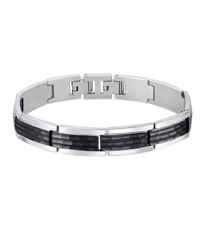 Pulsera Caballero Acero con Centro en Negro LOTUS STYLE - LS2291-2/1