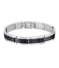 Pulsera Caballero Acero con Centro en Negro LOTUS STYLE - LS2291-2/1