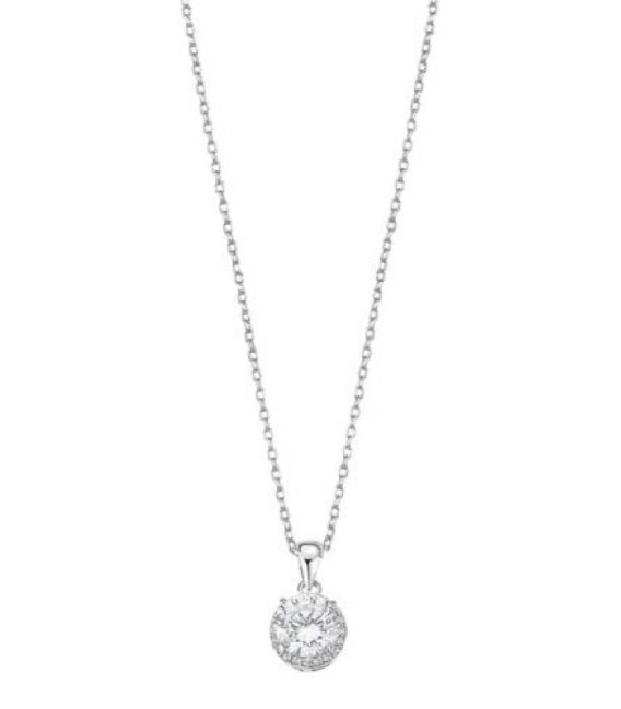 Collar con Centro Redondo Piedas LOTUS SILVER - LP3104-1/1