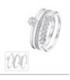 Anillo Triple e independientes con circonitas n14 LOTUS SILVER - LP3510-3/114