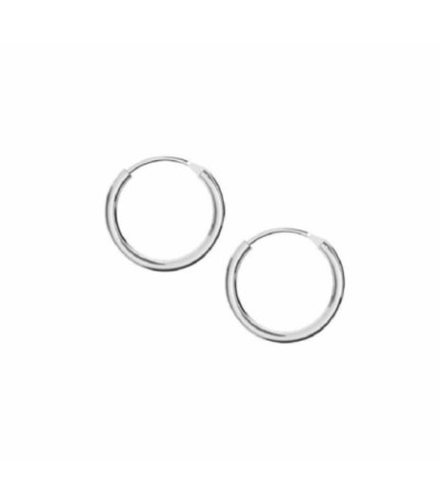 Aros de 10x1,5mm de Oro Blanco 18K - 3368