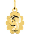 Medalla oro 18K Virgen Niña - 20805