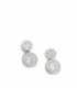 Pendientes circulares diseño doble con circonitas - 16564-A
