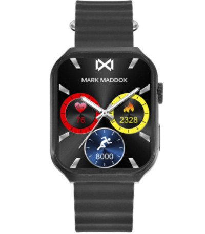 Reloj Smart de metal y correa de silicona negra MARK MADDOX - HS2002-50