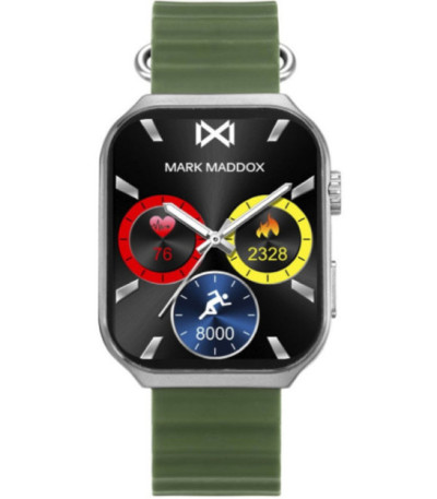 Reloj Smart de metal y correa de silicona verde MARK MADDOX - HS2002-60