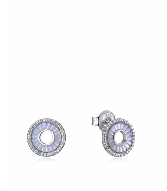 Pendientes Plata Rodiada Madreperla CLASICA VICEROY FASHION - 13159E000-90