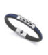 Pulsera Hombre Acero y Piel Negra y Azul VICEROY FASHION - 14069P01013