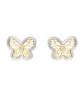 Pendientes Mariposa Oro Bicolor 18K - 20305