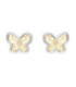 Pendientes Mariposa Oro Bicolor 18K - 20305