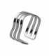 Anillo ajustable bandas plata - A4640-HA