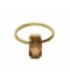 Anillo ajustable rectángulo color marrón bañado en oro - A4684-06DA